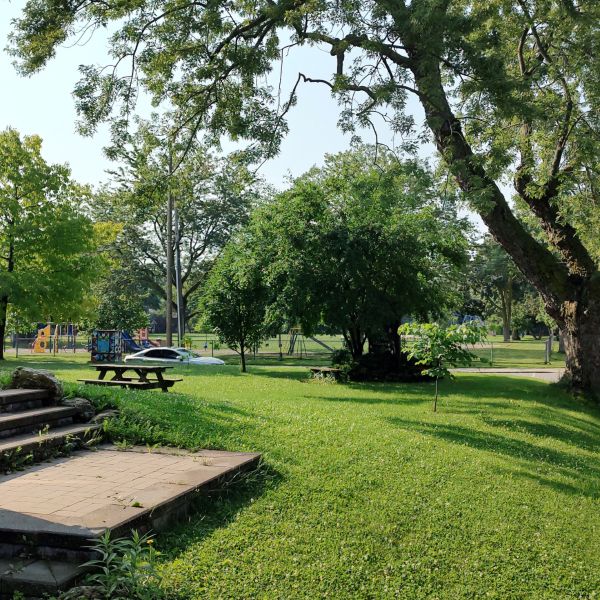 3rd Space outdoors, the church's front lawn
