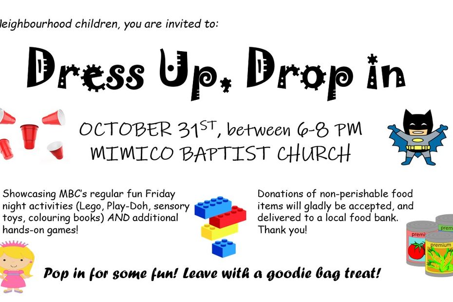 Oct 31 Dress-up, Drop-in